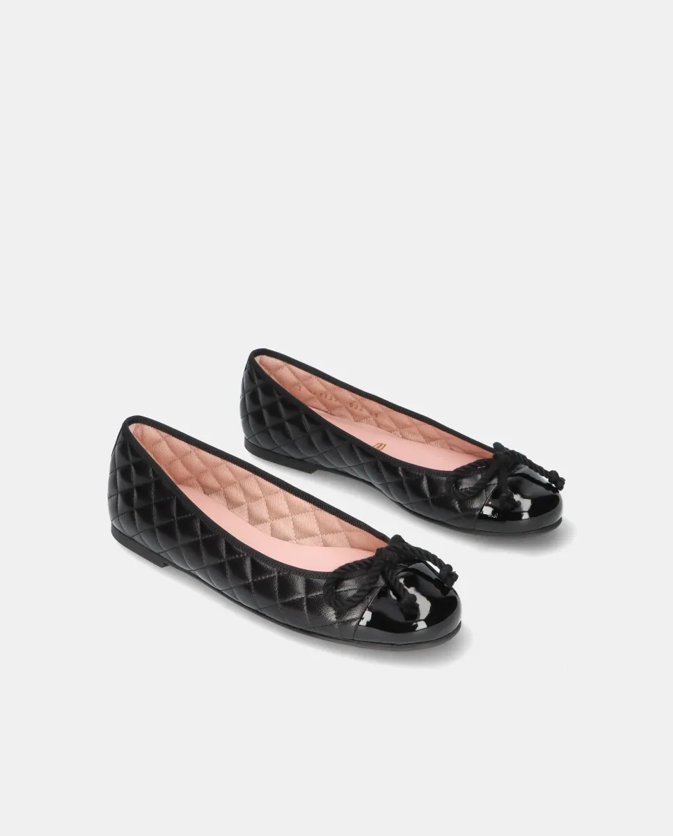 Женские балетки Rosario из мягкой наппы с лаковой мыском Pretty Ballerinas, черный — фото 2