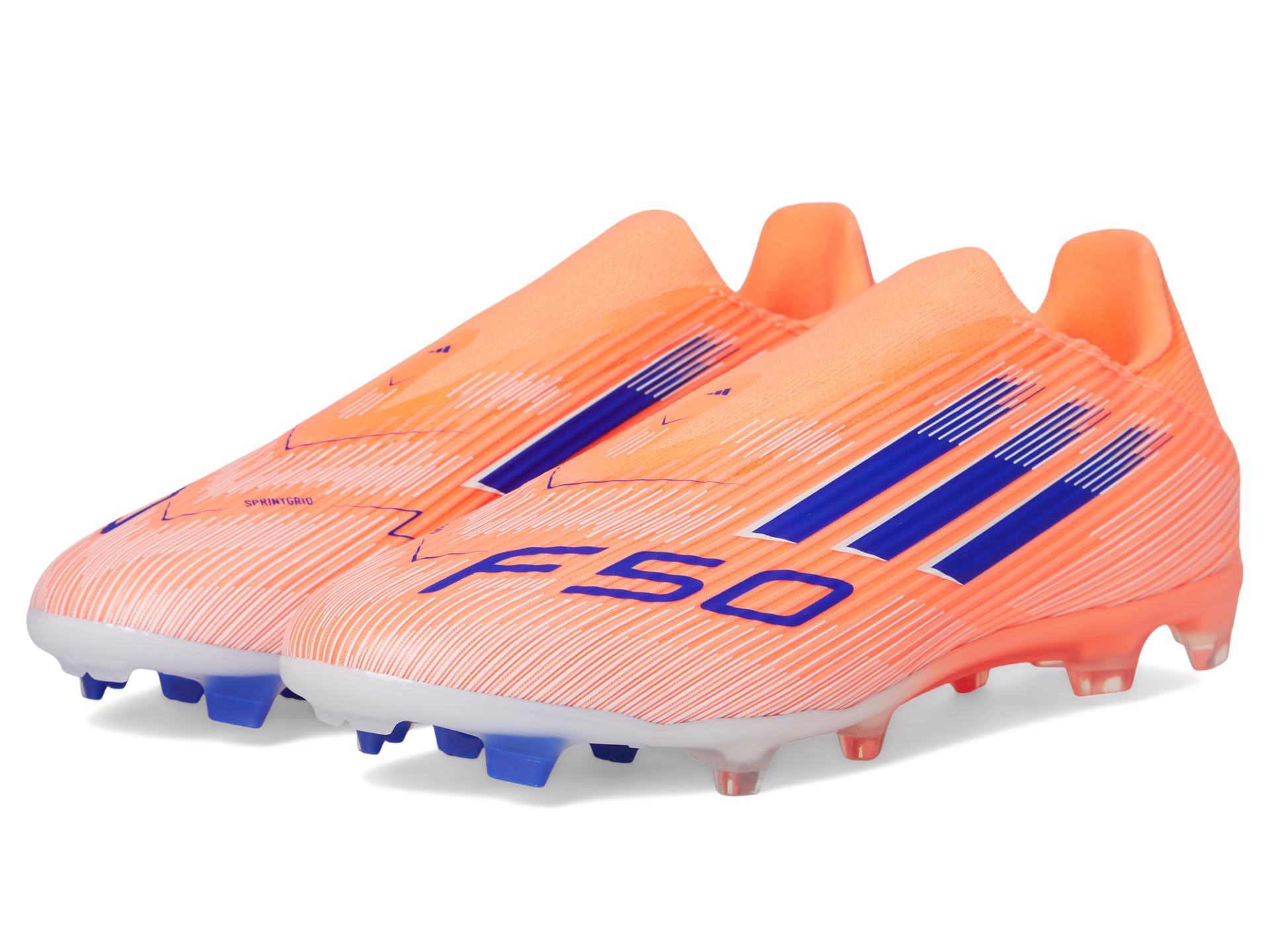

Кроссовки Unisex adidas F50 League Laceless Firm Ground Soccer Cleats, цвет Beam Orange/Lucid Blue/White