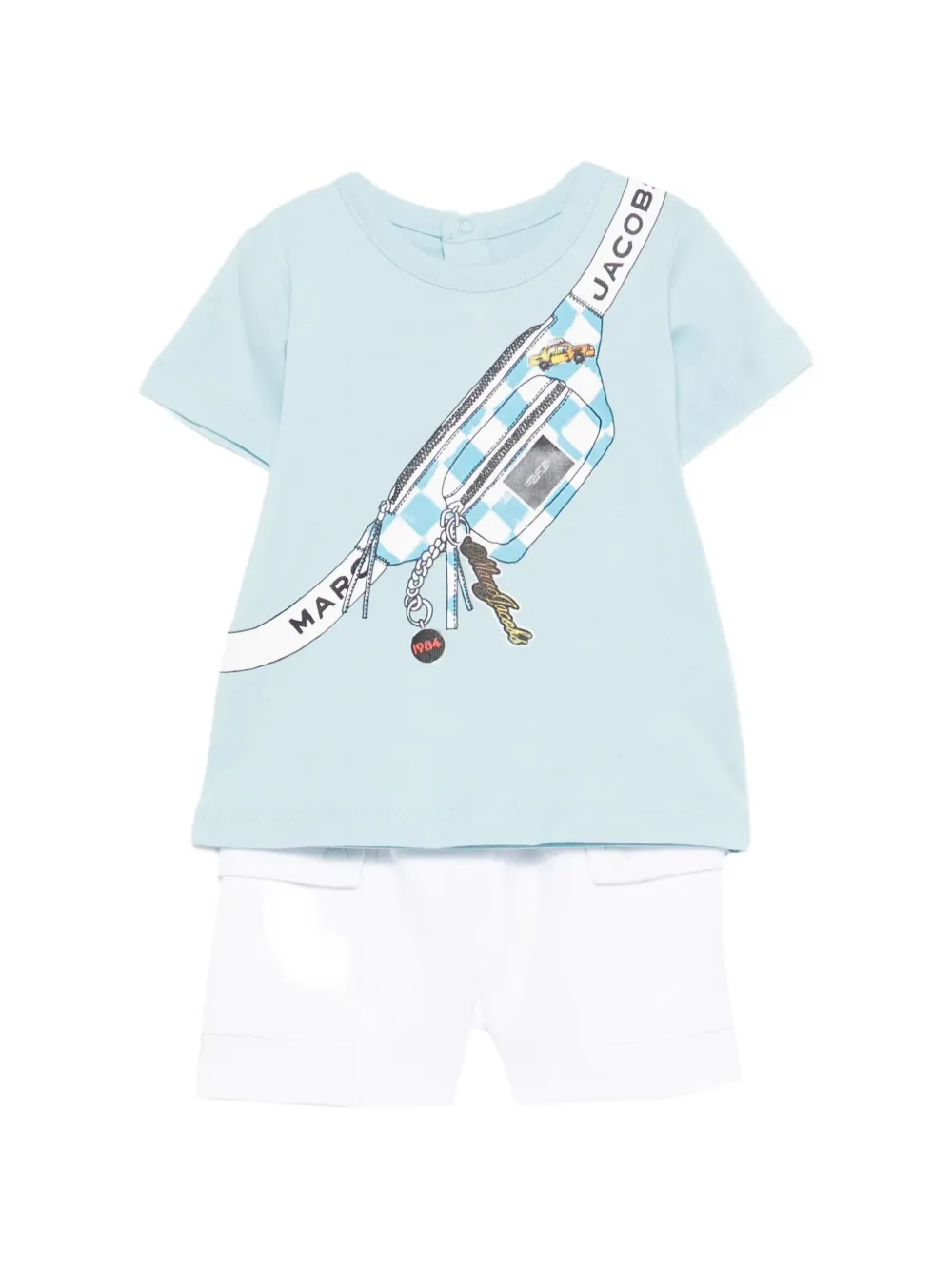 

Спортивный костюм с принтом "мешочек" и карманами карго Marc Jacobs Kids, синий