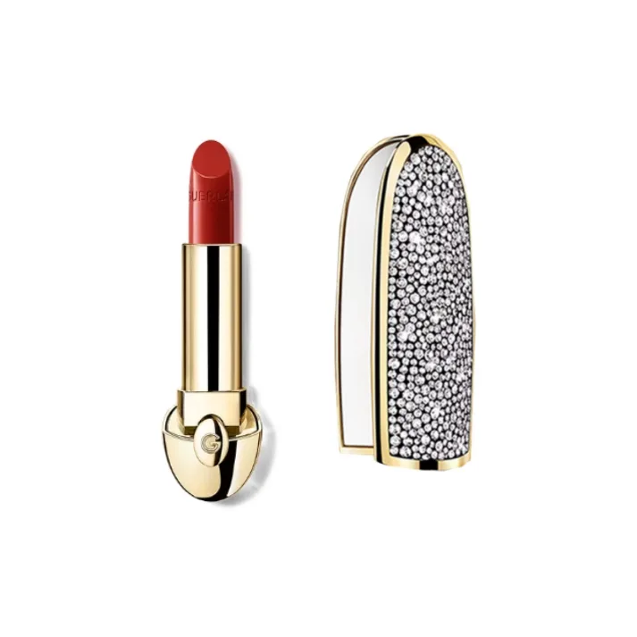 GUERLAIN Помада Queen's Crown с алмазом и драгоценным камнем, шелковисто-кремовая, легкая, стойкая, атласная, #235 Maple Molasses Orange (Satin)