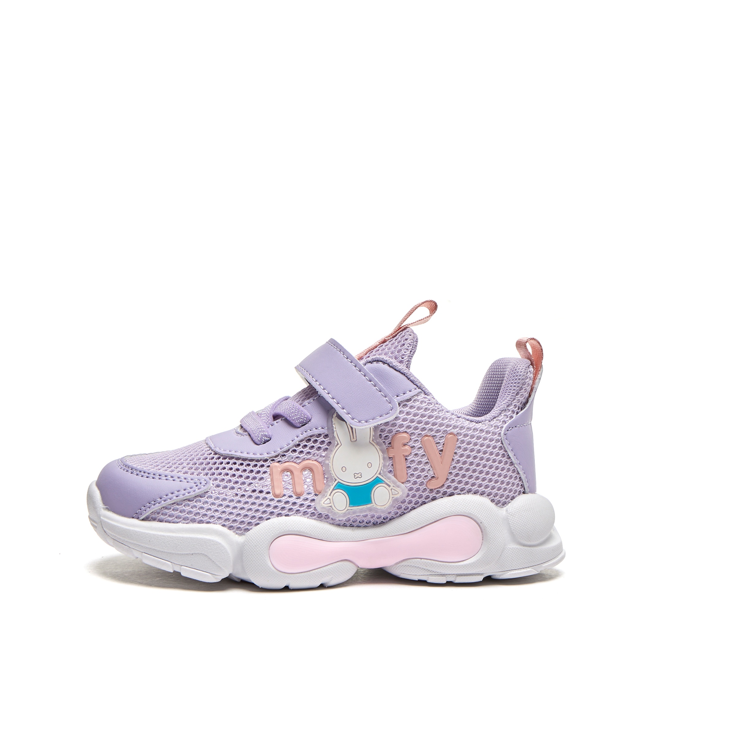 

Кроссовки для бега с низким верхом, противоскользящие, устойчивые к истиранию, дышащие, для детей от 3 до 7 лет Miffy, фиолетовый