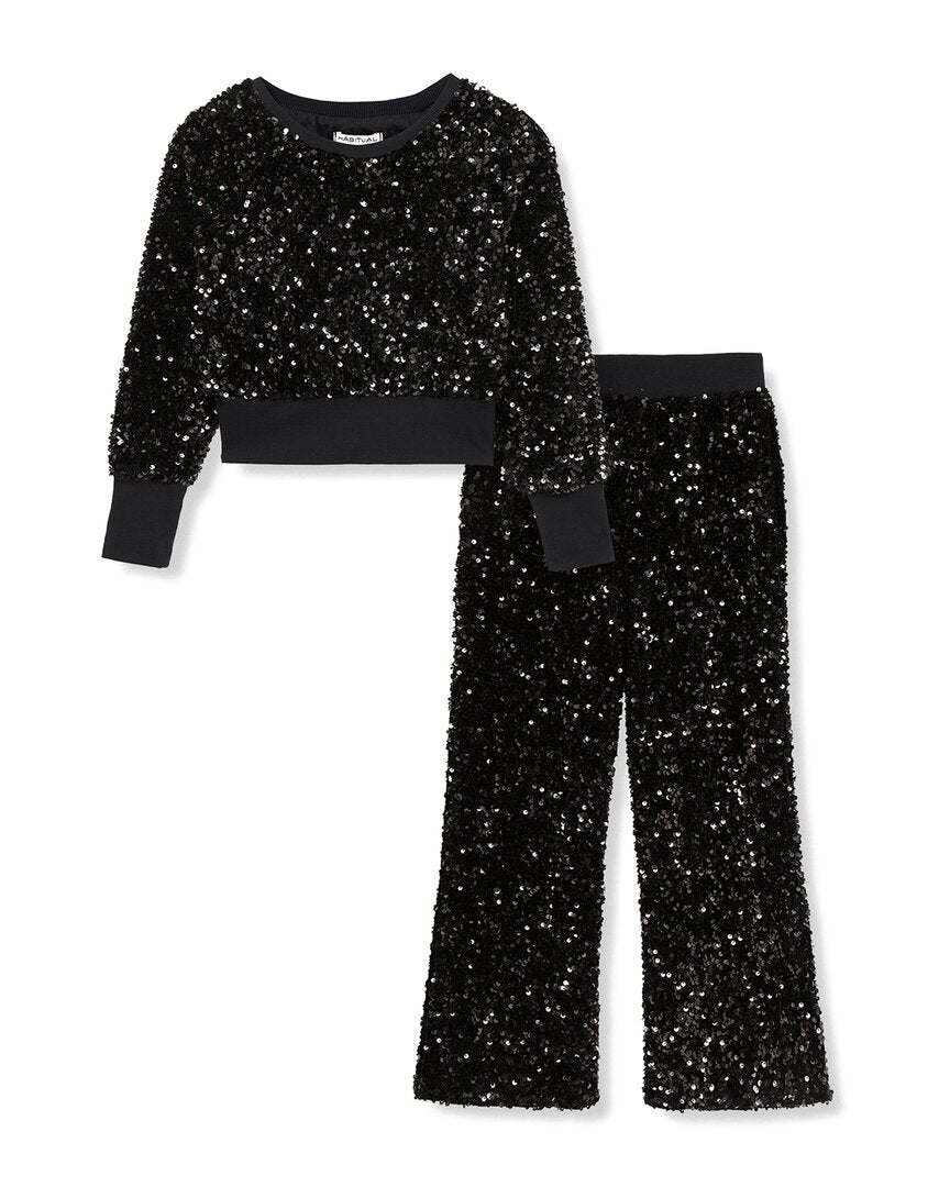 

Комплект брюк Habitual Allover Sequins, черный