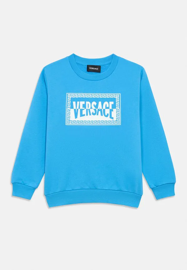 Толстовка унисекс felpa с контрастным логотипом Versace, Blue/Bianco