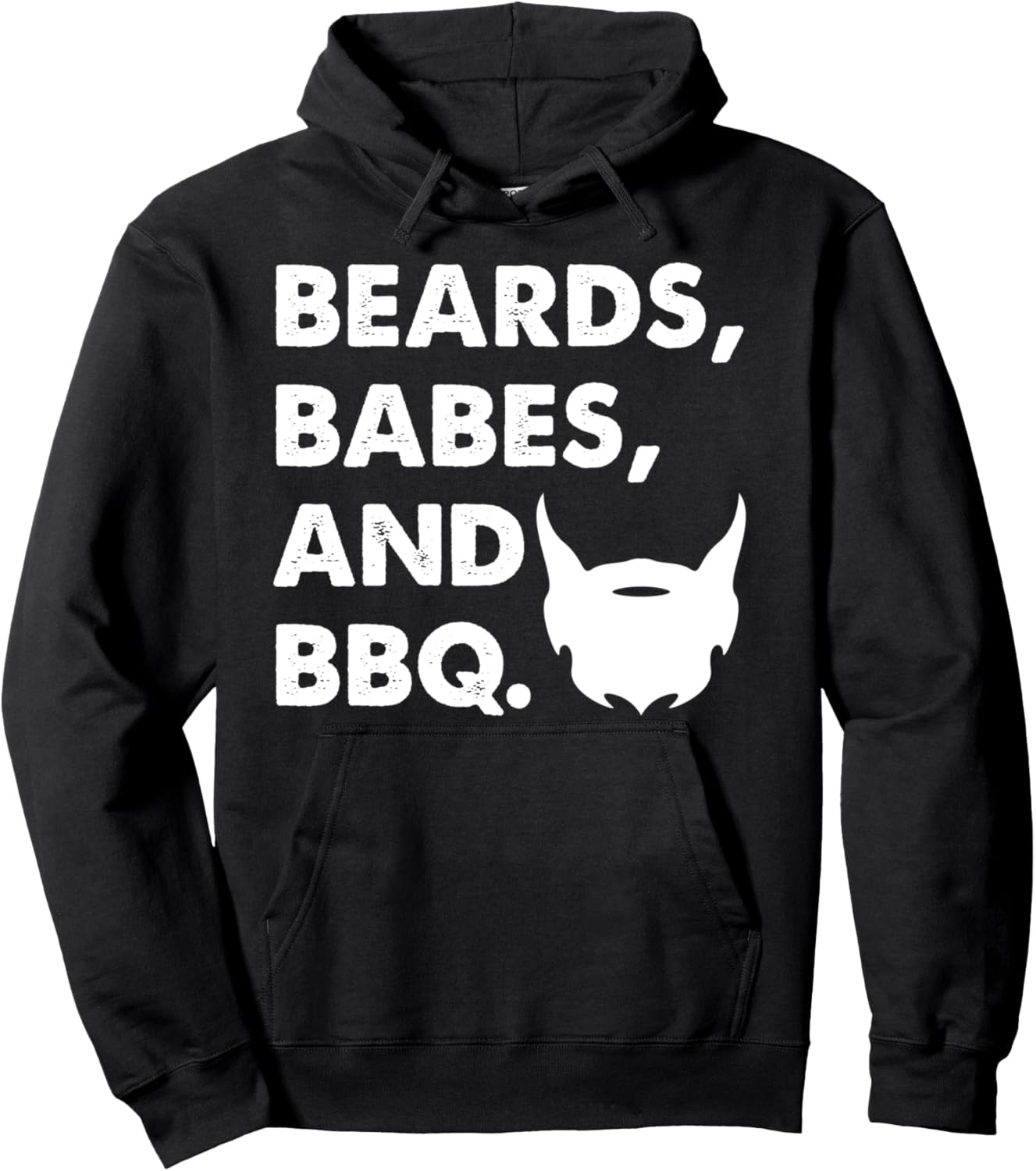 

Забавная толстовка для любителей бород - Девушка с бородой и барбекю Beards Babes And Bbq, черный