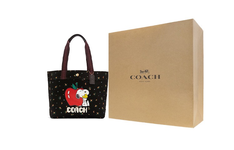 

COACH Сумка-шоппер Peanuts из холста с кожаными вставками