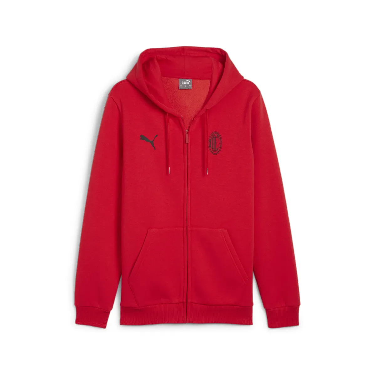 

Толстовка PUMA "AC Milan ftblESSENTIALS куртка с капюшоном мужская", красный