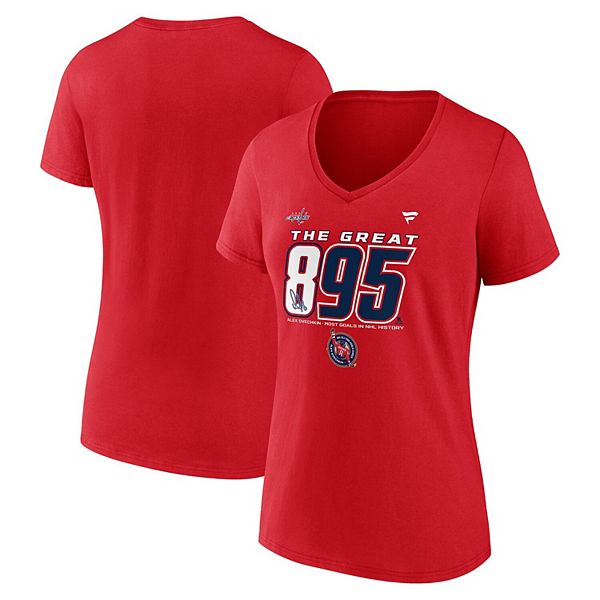 

Женская футболка the great 895 v-neck alexander ovechkin athletic red washington capitals nhl all-time leading goal scorer Fanatics, Серый, Женская футболка the great 895 v-neck alexander ovechkin athletic red washington capitals nhl all-time leading goal
