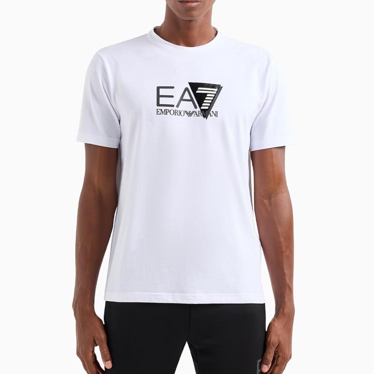 Футболка мужская белая EA7 SS24 EMPORIO ARMANI — фото 3