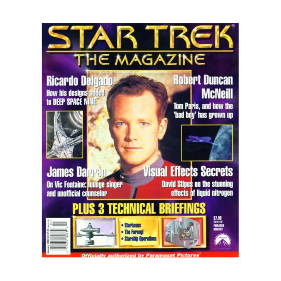 

Журнал Vol. 1, #9 "James Darren, Technical Briefings - Starbases Ferengi, Starship Operations", Star Trek - The Magazine