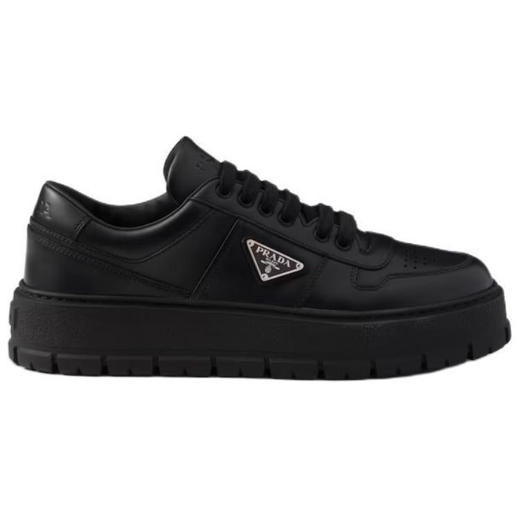 Низкие скейтерские кроссовки мужские черные PRADA, Original Shoe Box Included — фото 3
