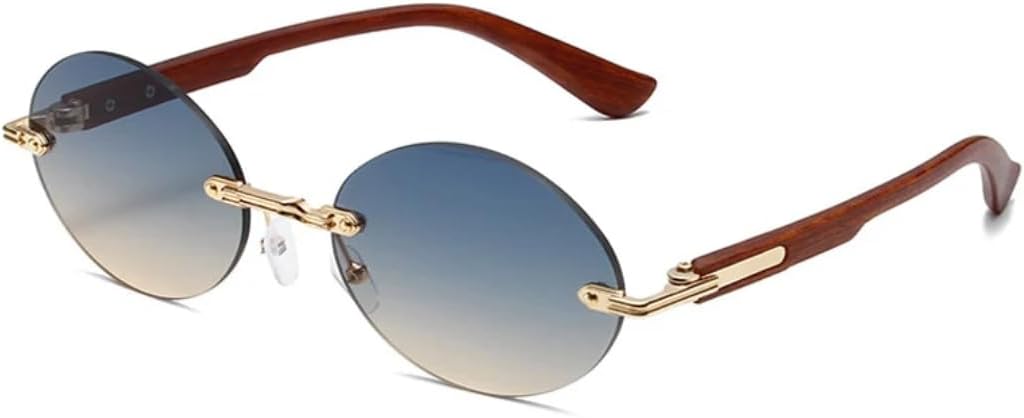 

Солнцезащитные очки с защитой UV400 | Овальные прозрачные линзы цвета океана | для женщин и мужчин, для занятий спортом на открытом воздухе и вождения DSVIGF, Gold-yellowgreen