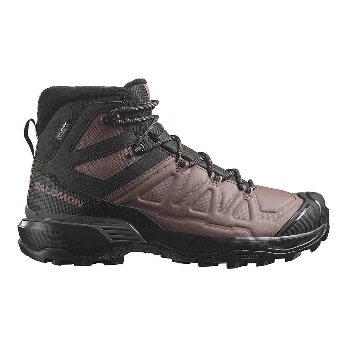 Женские зимние ботинки Salomon X ULTRA SNOWPILOT водонепроницаемые, черно-коричневый