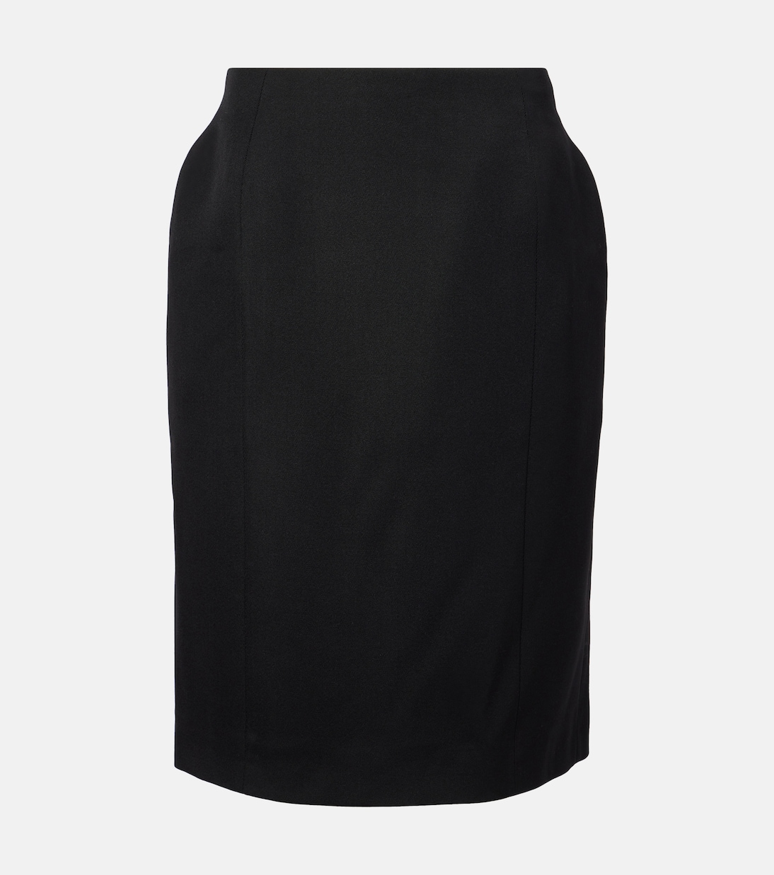 

Юбка миди из шерсти Hourglass Balenciaga, черный