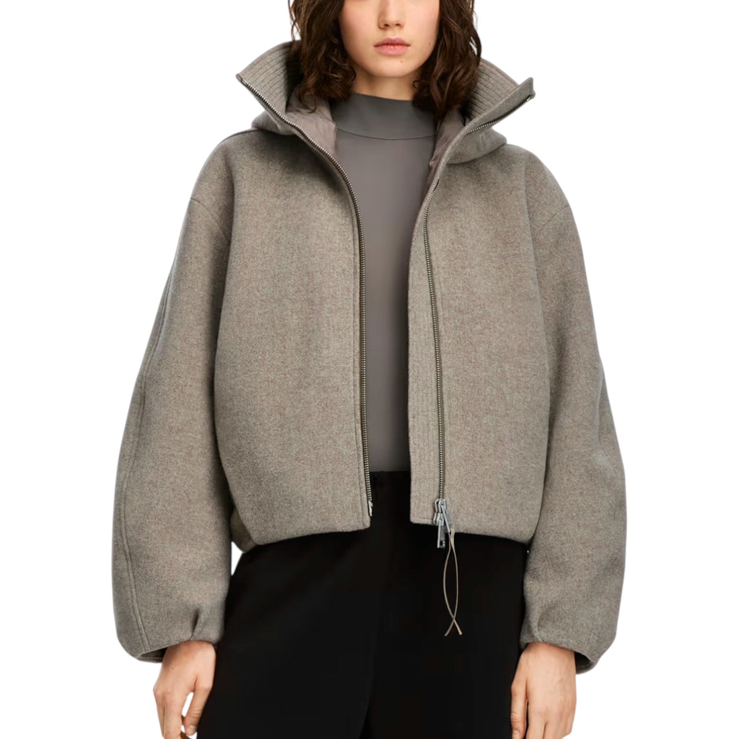 (WMNS) Canada Goose Chilliwack Bomber Wool 'Dark Driftwood Heather' — фото 2