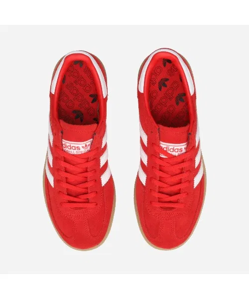 Унисекс кроссовки из кожи adidas HANDBALL SPEZIAL красные — фото 2
