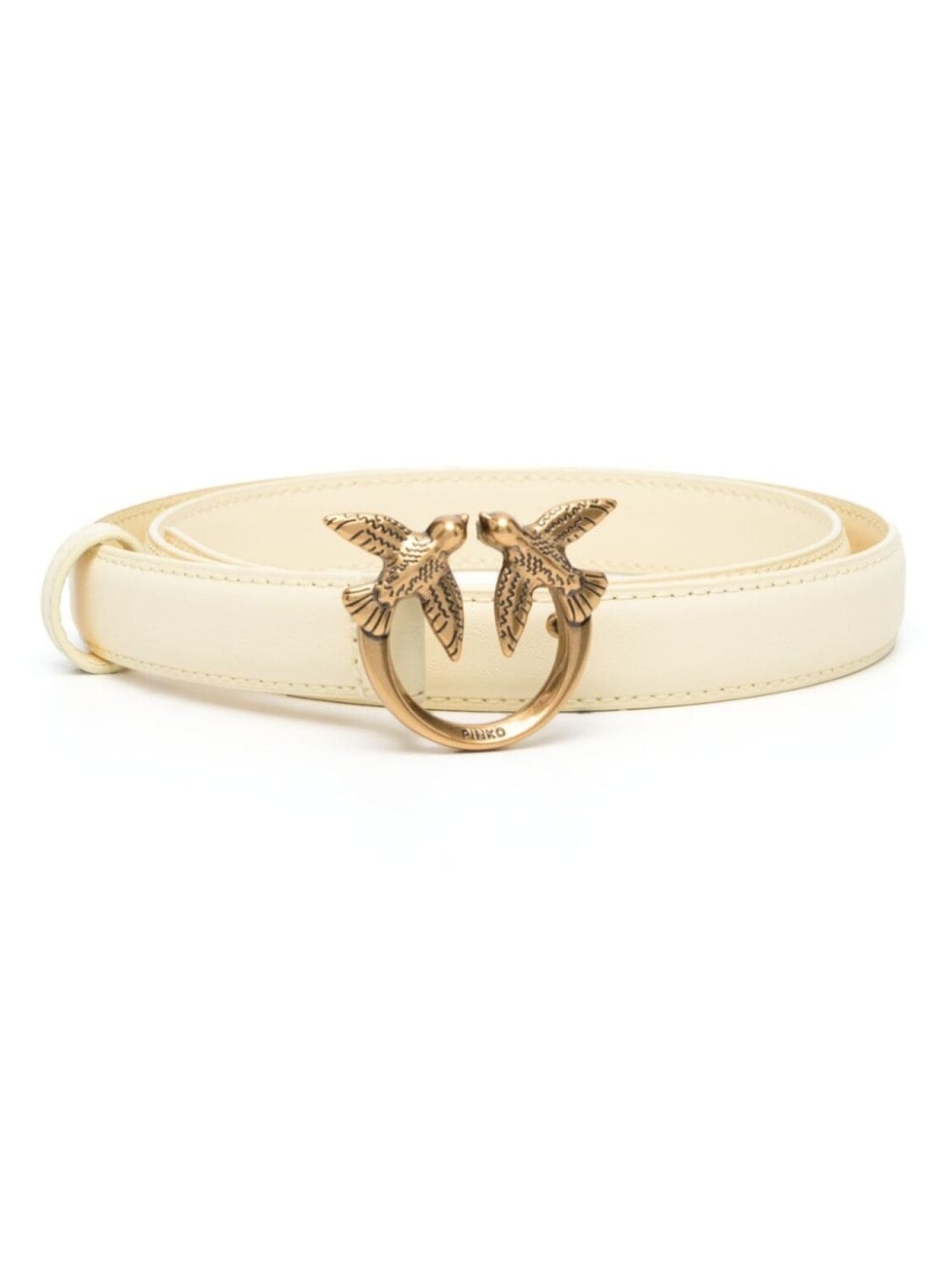 

PINKO ремень с пряжкой Love Birds, желтый