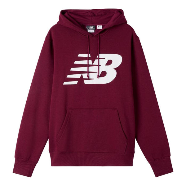 

Толстовка New Balance Big logo Printed Sweatshirt Men Burgundy, красный