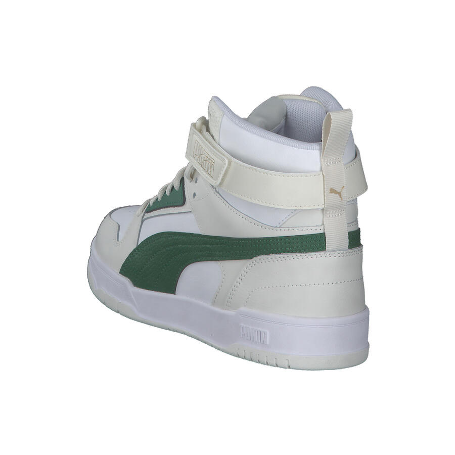 Кроссовки Puma RBD GAME High Unisex 385839 10, бело-зелёные — фото 4