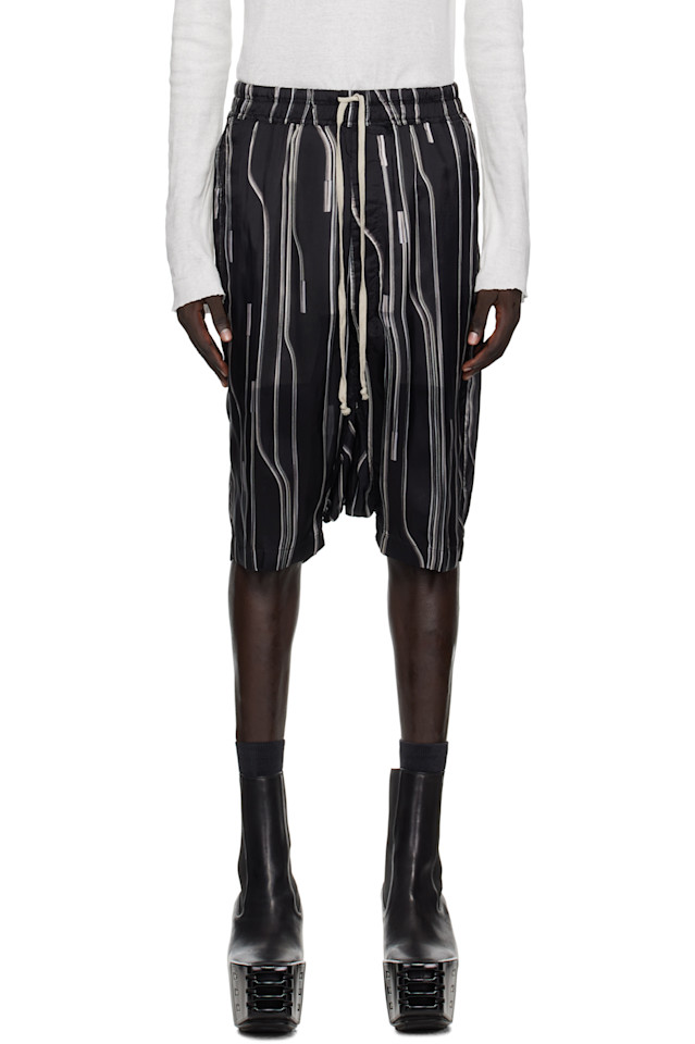 

Rick Owens Черные и кремовые конкордианы, шорты Rick's Pods