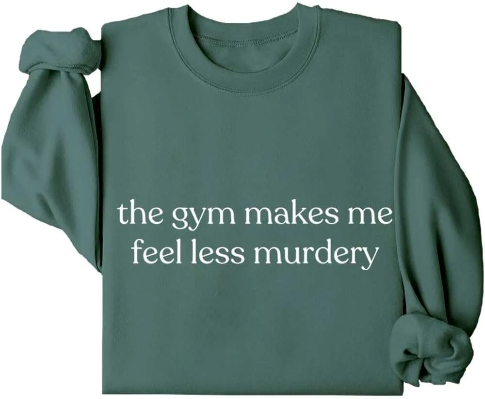 

Толстовка The Gym Makes Me Feel Less с капюшоном и длинным рукавом для женщин и мужчин Kzggs