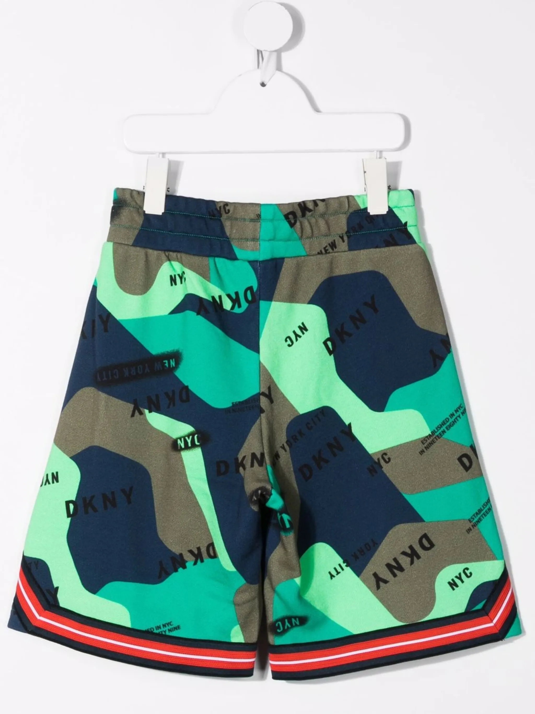 Плавки-шорты с камуфляжным принтом Dkny Kids, зеленый — фото 2