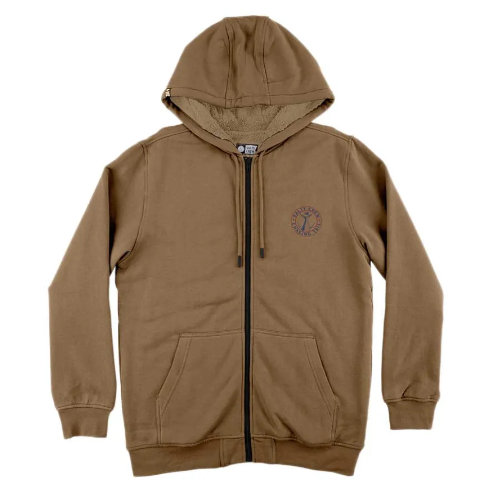 

Флис Salty Crew Coastal sherpa full zip, коричневый
