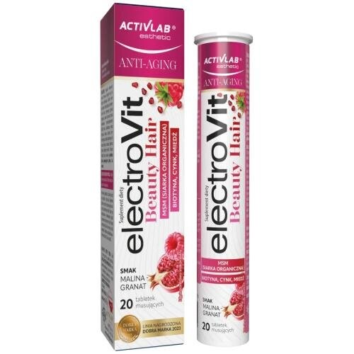 

Activlab Pharma, ElectroVit Beauty Hair, Малина-гранат, 20 таб. мусс