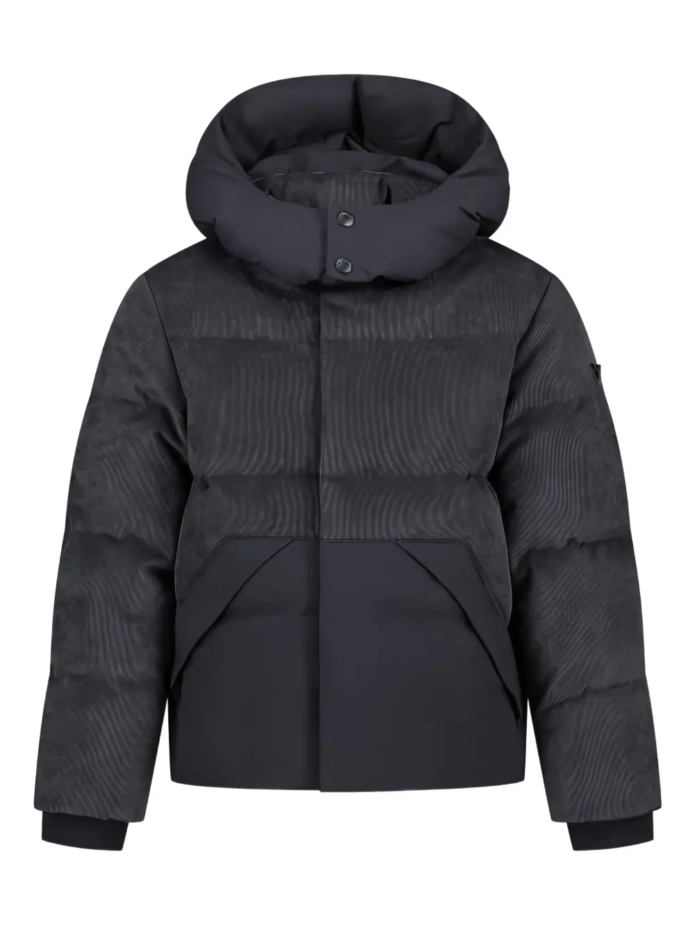 

Стеганое пальто с капюшоном Emporio Armani Kids, черный