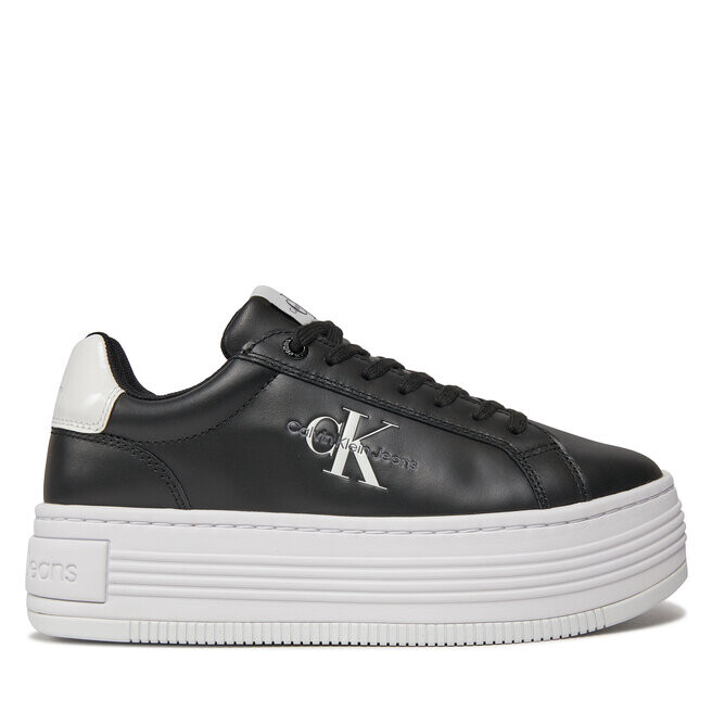 

Кроссовки Calvin Klein Jeans Bold Platf Low Lace Lth Ml Met YW0YW01431 Black/Bright White 0GM, черный