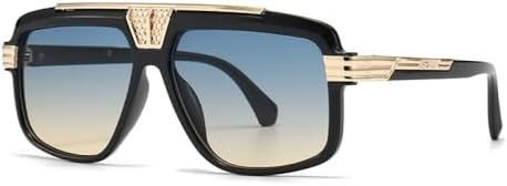 

Квадратные солнцезащитные очки большого размера 2026 года, унисекс, модные винтажные очки с градиентным переходом цвета, очки с защитой от УФ-излучения UV400 MTZJH, C4