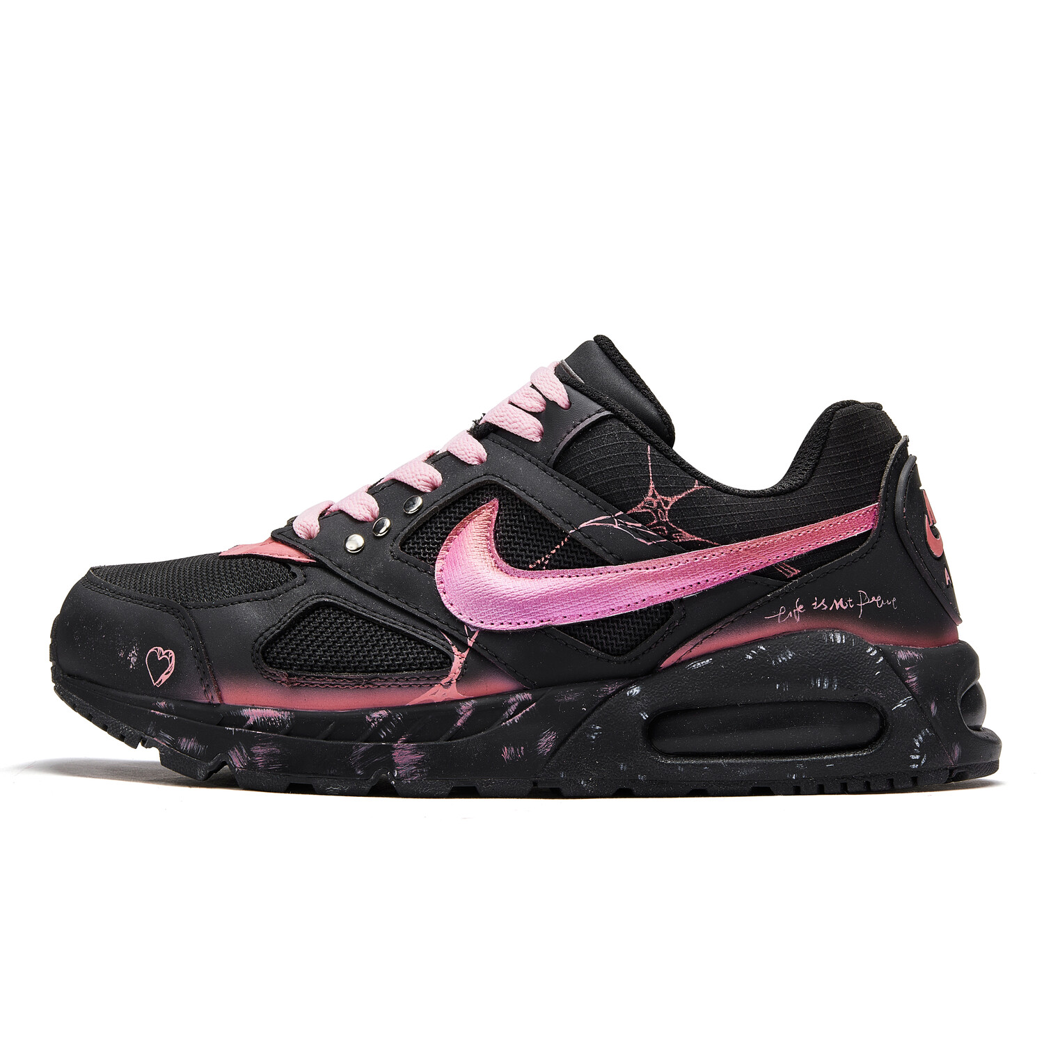 

Кроссовки Air Max Ivo для бега мужские низкие черные/розовые Nike