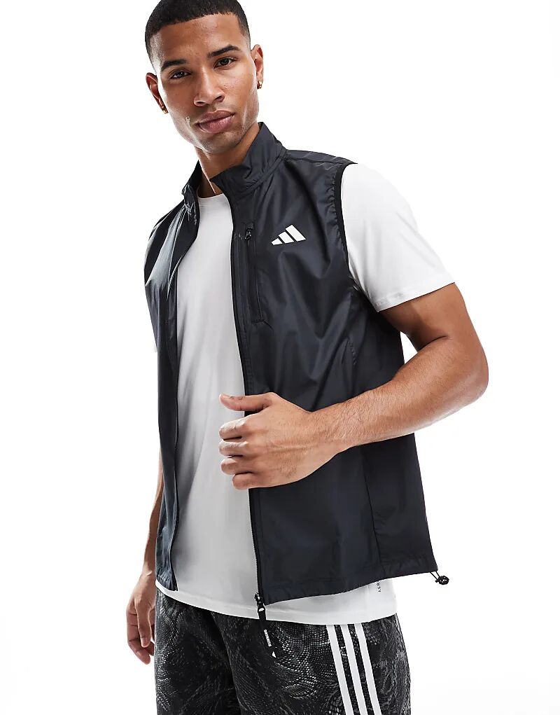 

Жилет adidas Running Own The Run на молнии черного цвета adidas performance