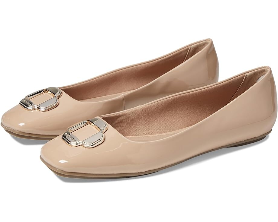 Туфли на плоской подошве Anne Klein Aggie, цвет Nude Patent