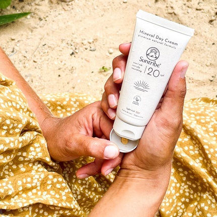 Крем для лица SPF SUNTRIBE Дневной с маслом мандельбергской и жожоба, % натуральный, веганский и органический — фото 3