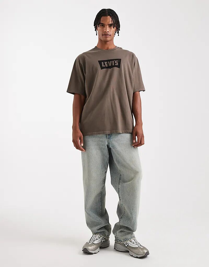 Футболка Levi's Vintage с короткими рукавами и логотипом в виде крыла летучей мыши цвета хаки — фото 2