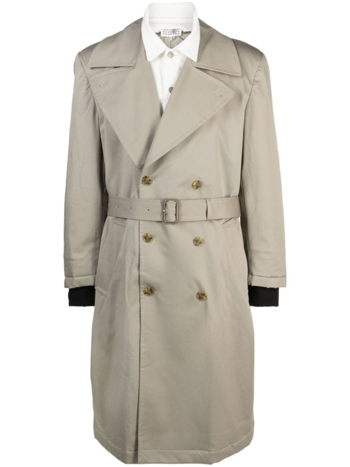 

MM6 Maison Margiela двубортное пальто с поясом
