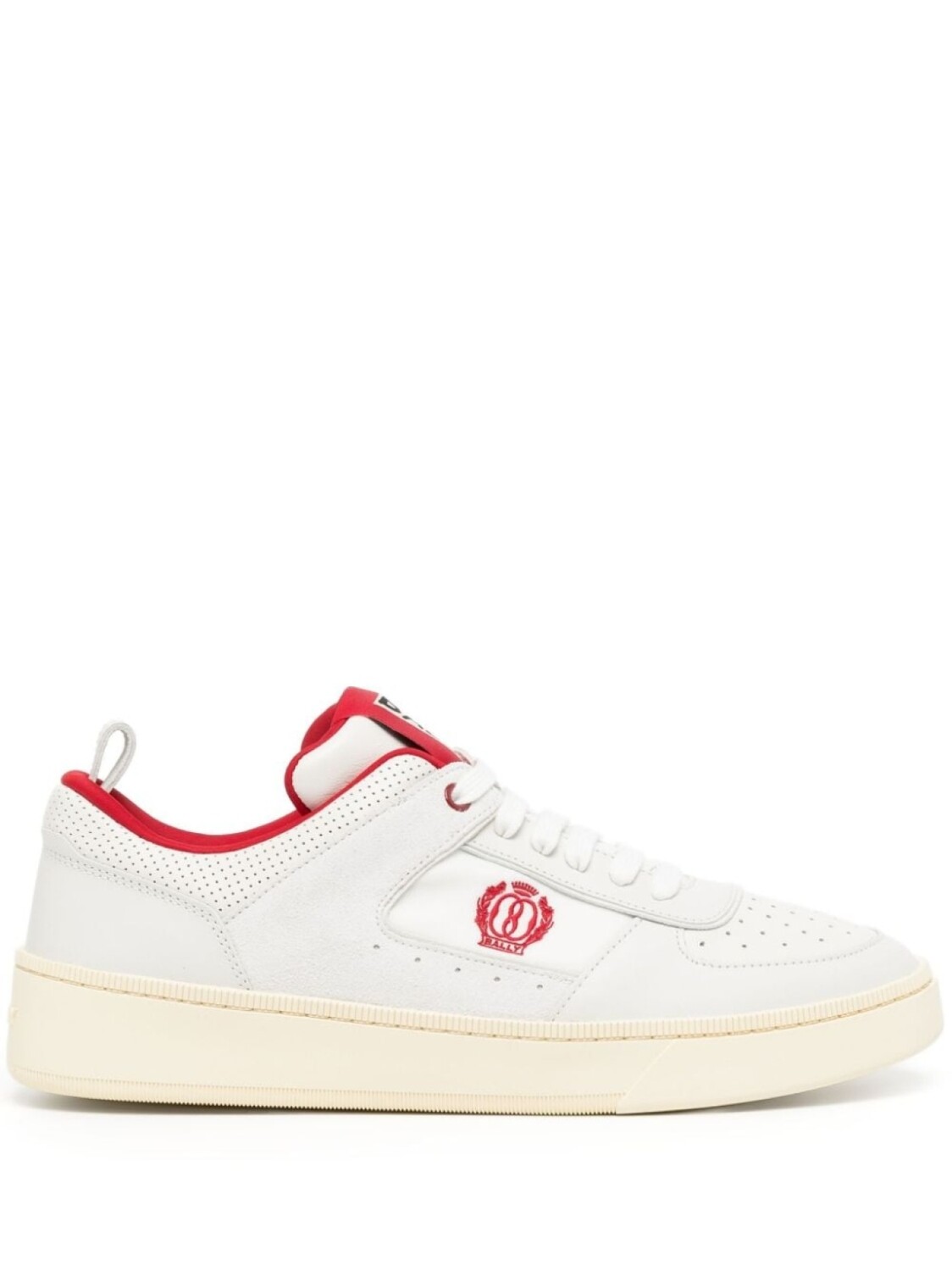 

Кроссовки Bally with Inserts and Embroidered Logo, белый/красный