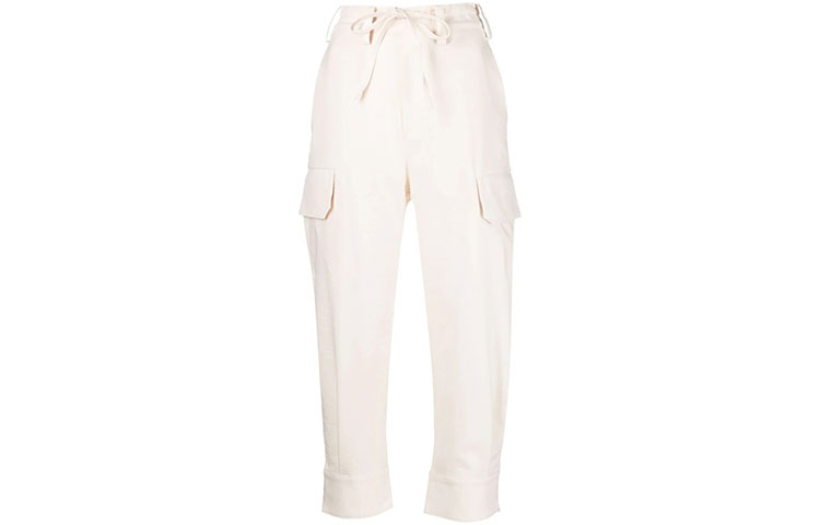 

Штаны Y 3 с завязками и карманами карго Y-3, белый