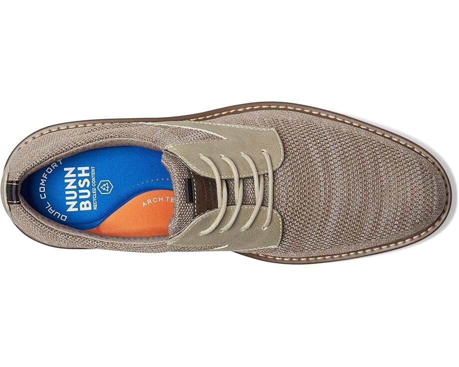 Оксфорды Nunn Bush Griff Plain Toe Knit Oxford Lightweight and Comfortable for any Occasion Knit Lace-Up, серо-коричневый — фото 2