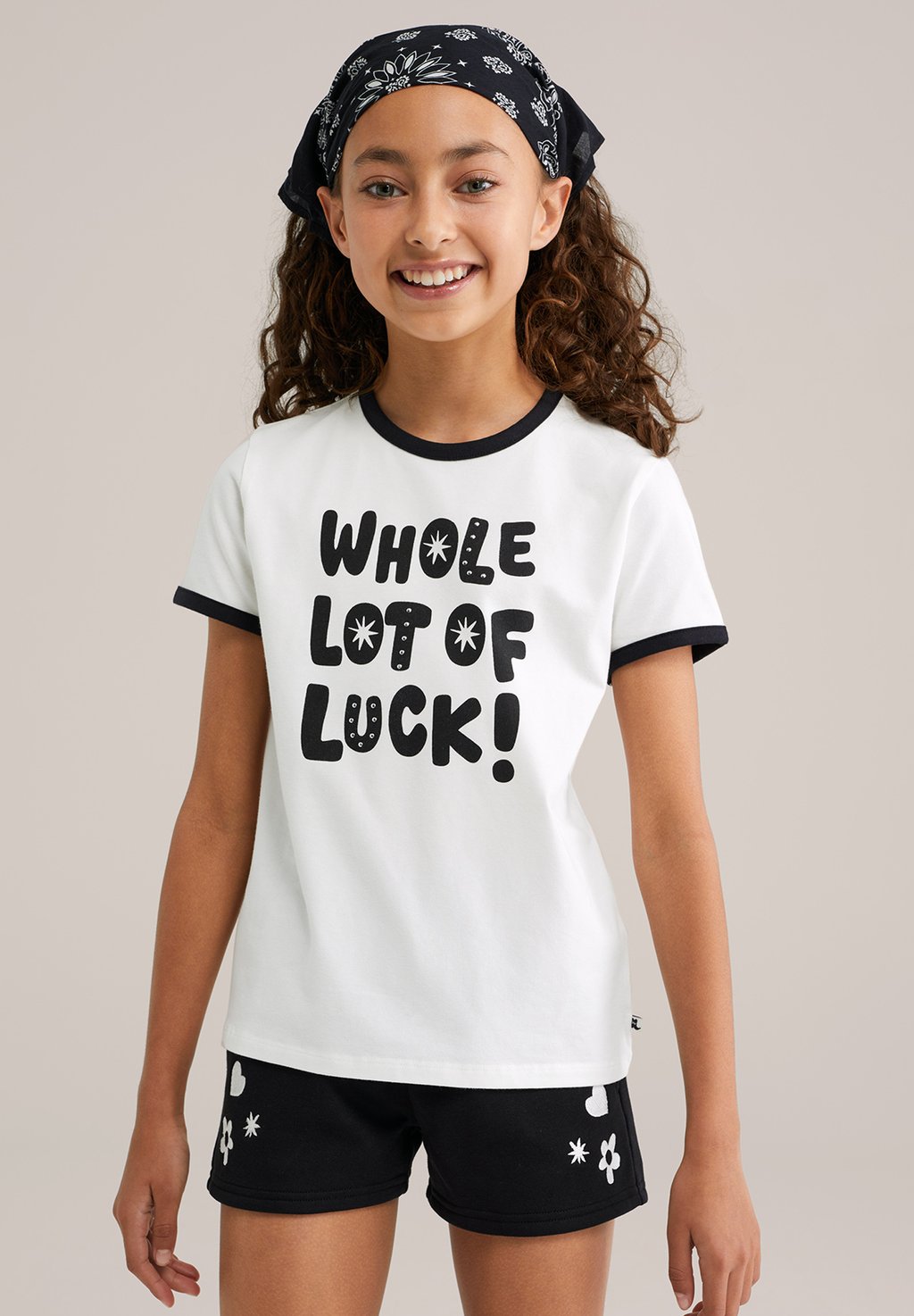 

Футболка с принтом WE Fashion, слоновая кость