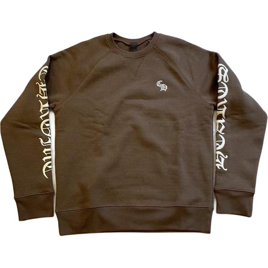 

Толстовка унисекс коричневая Chrome Hearts, коричневый