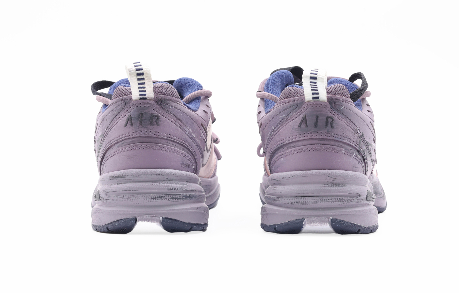 Nike Эйр Монарх 4 Сине-фиолетовые низкие массивные кроссовки унисекс, цвет Purple — фото 4