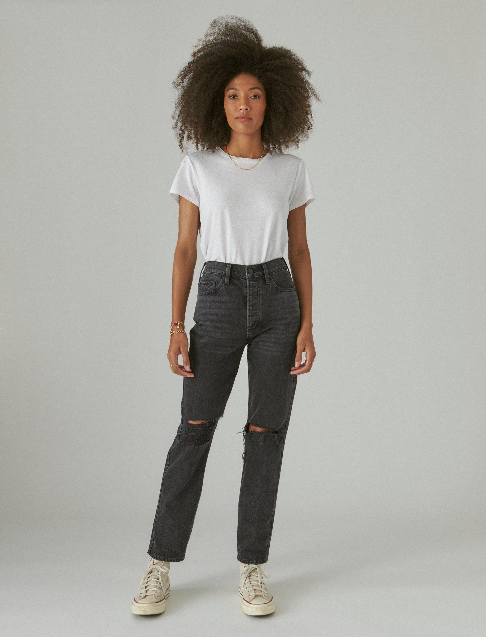 

Джинсы Lucky Brand Women's High Rise Drew Mom, Charcoal