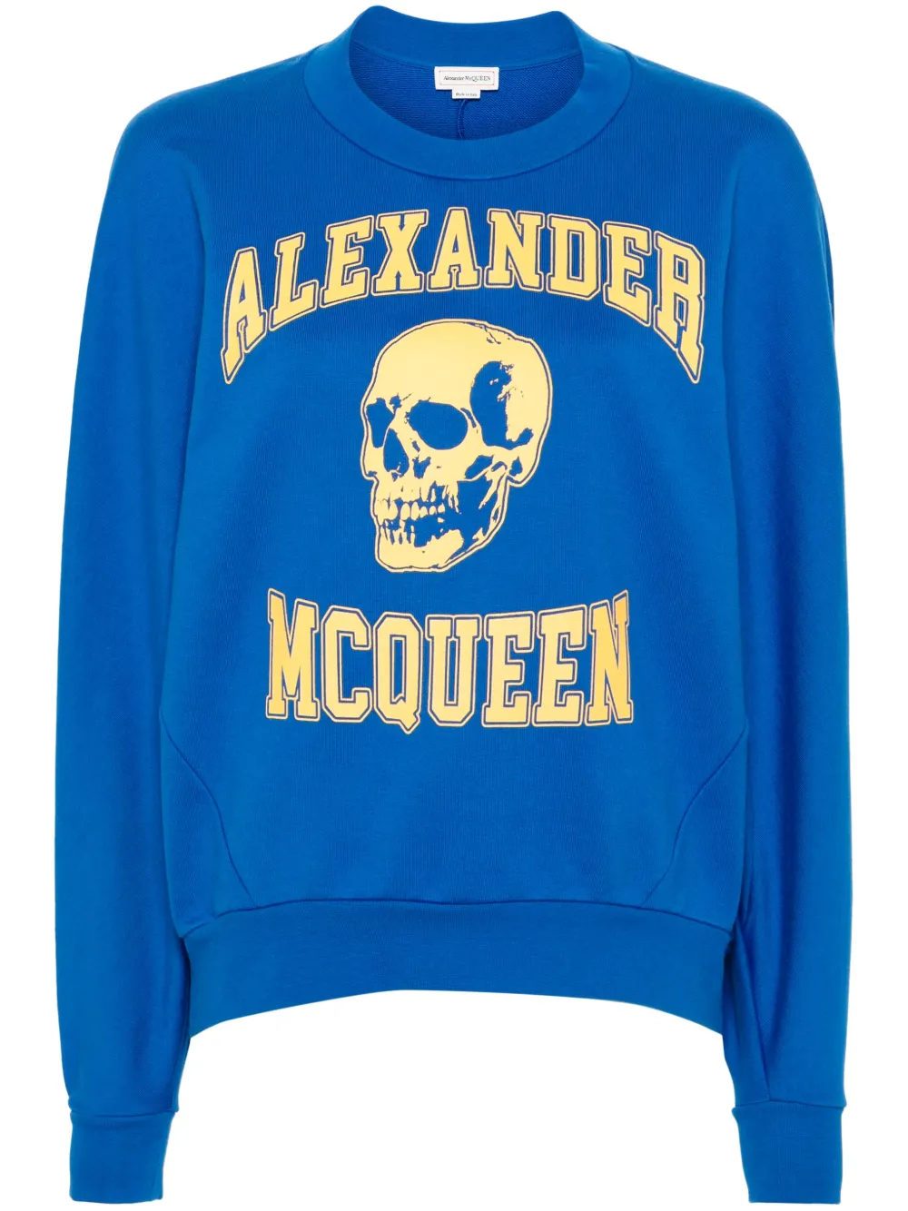 

Толстовка с принтом Skull Alexander McQueen, синий