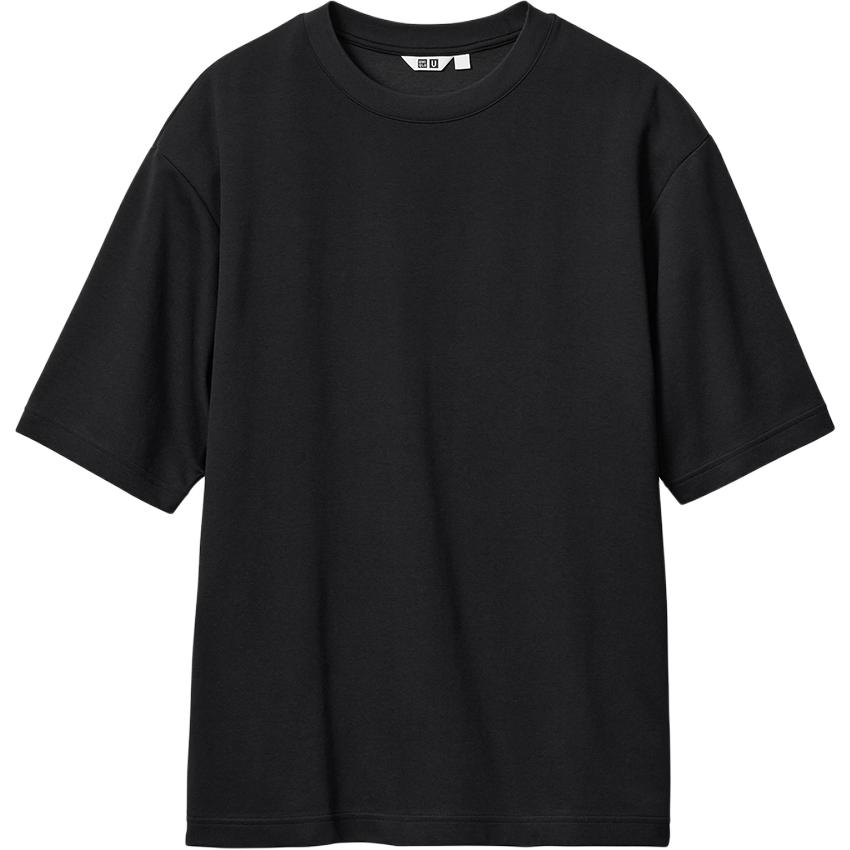 

Футболка с рукавом дроп-шоулдер женская UNIQLO, черный