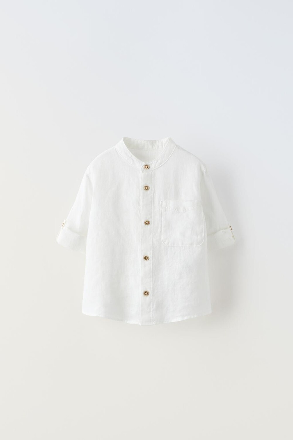 

Рубашка из льна ZARA, экрю