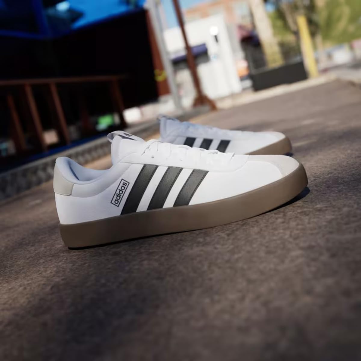 Мужские кроссовки adidas VL Court 3.0, белый/черный — фото 3