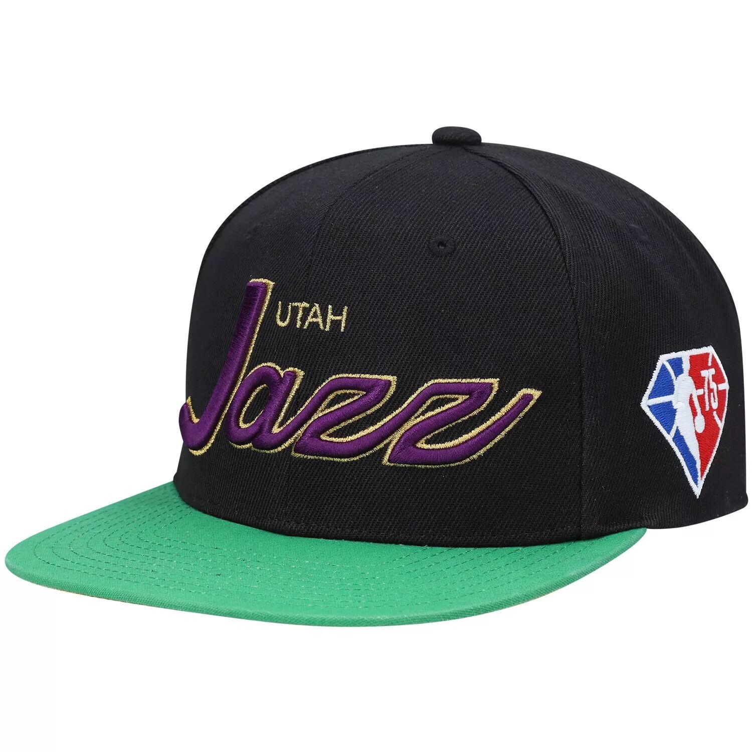 

Мужская кепка Snapback к 75-летию НБА Mitchell & Ness Black Utah Jazz