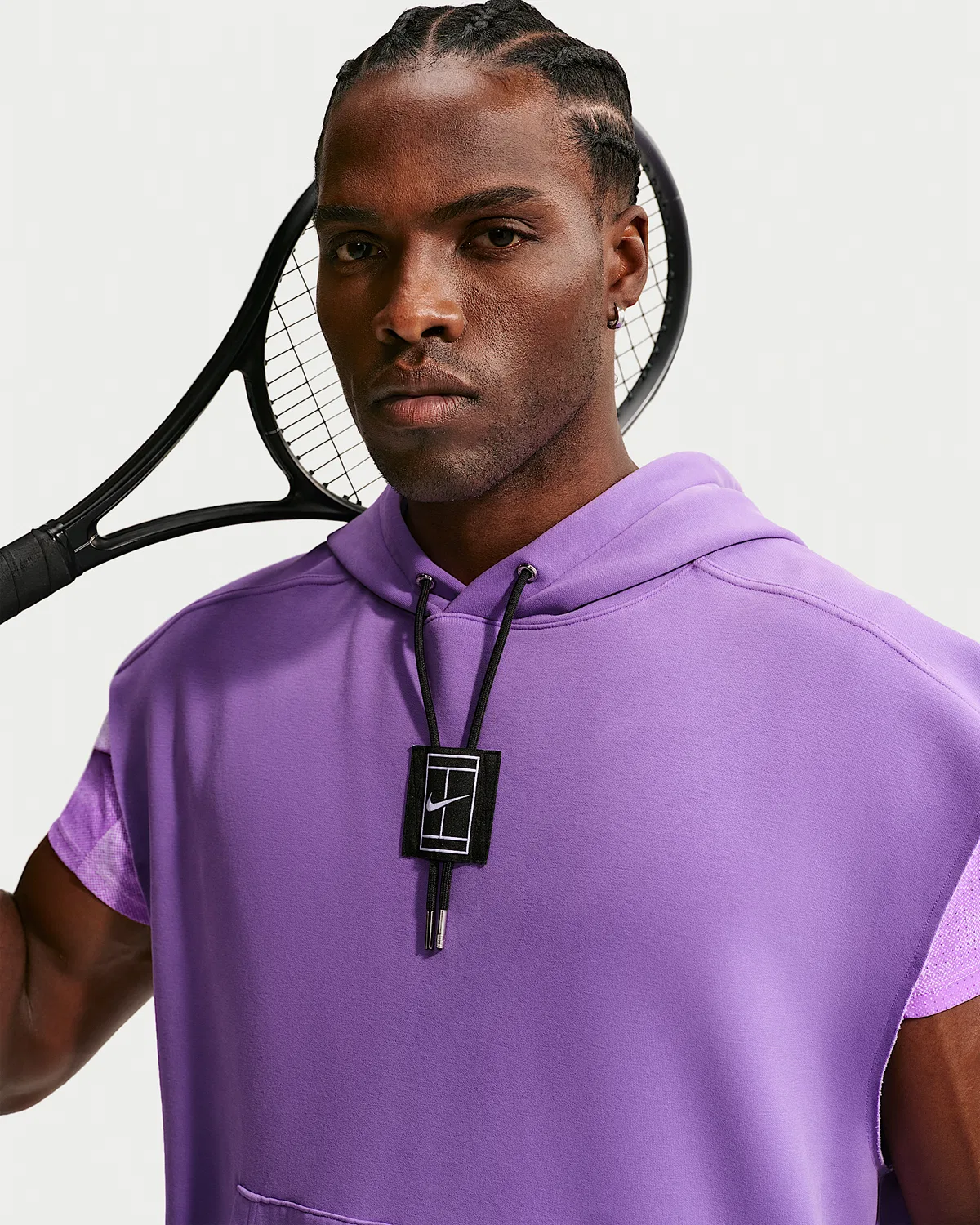 Мужская теннисная безрукавка-худи NikeCourt Slam, Bright Violet — фото 3