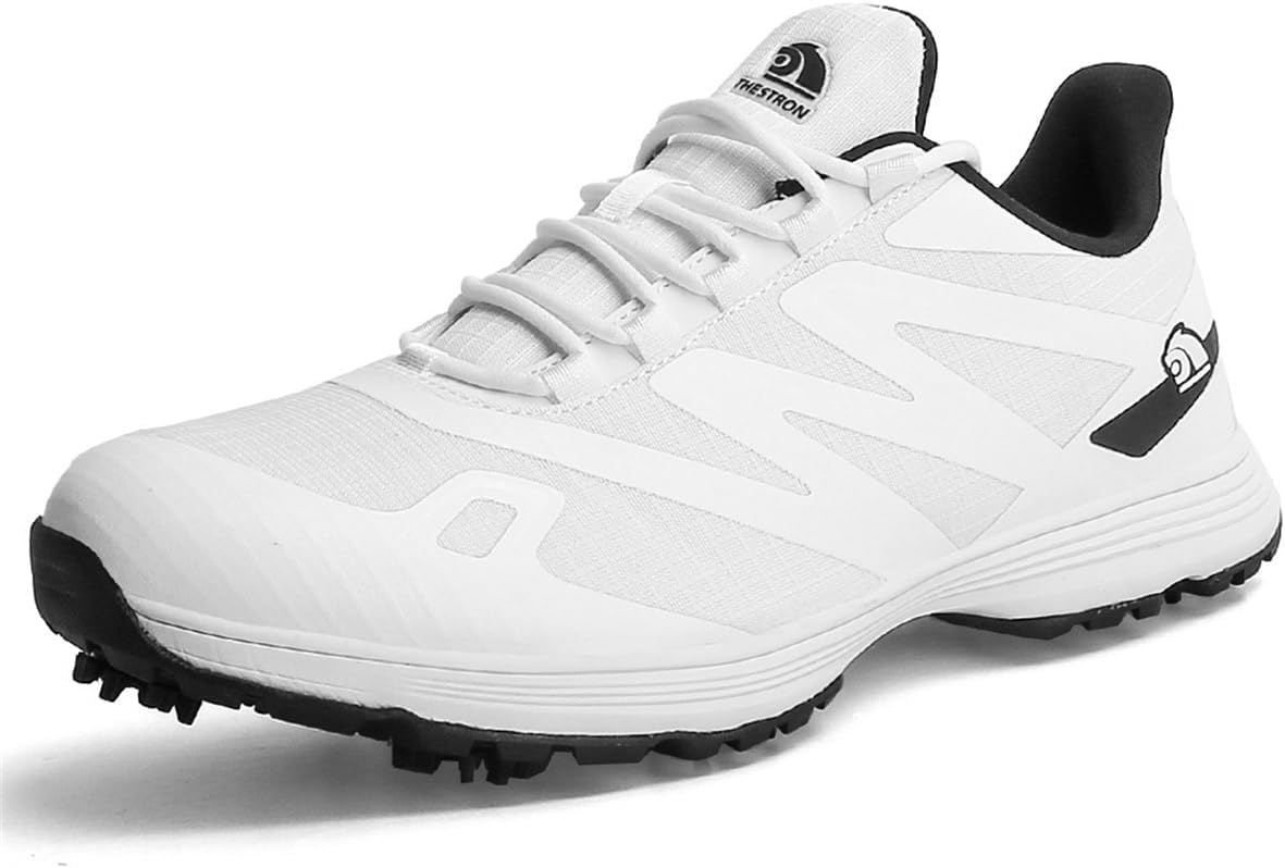

Гольф обувь с шипами, кроссовки для тренировок и прогулок для мужчин, легкие антискользящие кроссовки для гольфа Omcam, белый